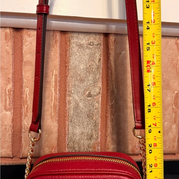 NWT Michael Kors Jet‎ Set Travel Cherry MD NS Chain Crossbody Leather bag. - Picture 14 of 16